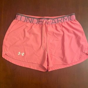 Pink Under Armour shorts